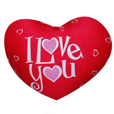 "Heart Shape Pillow with message - PST -735-002 - Click here to View more details about this Product